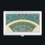 Blue Oriental Designs with Smiling Faces Business Card Holder<br><div class="desc">Magnificent blue oriental designs and floral print make up this amazing piece. Smiling faces peer out at you from with the designs. Purchase a copy today!</div>