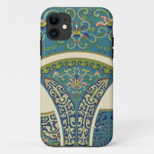 Blue Oriental Designs with Smiling Faces iPhone 11 Case