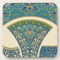 Blue Oriental Designs with Smiling Faces