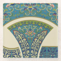 Blue Oriental Designs with Smiling Faces