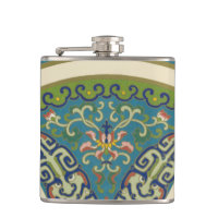 Blue Oriental Designs with Smiling Faces