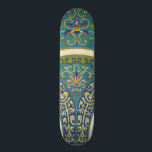 Blue Oriental Designs with Smiling Faces Skateboard<br><div class="desc">Magnificent blue oriental designs and floral print make up this amazing piece. Smiling faces peer out at you from with the designs. Purchase a copy today!</div>