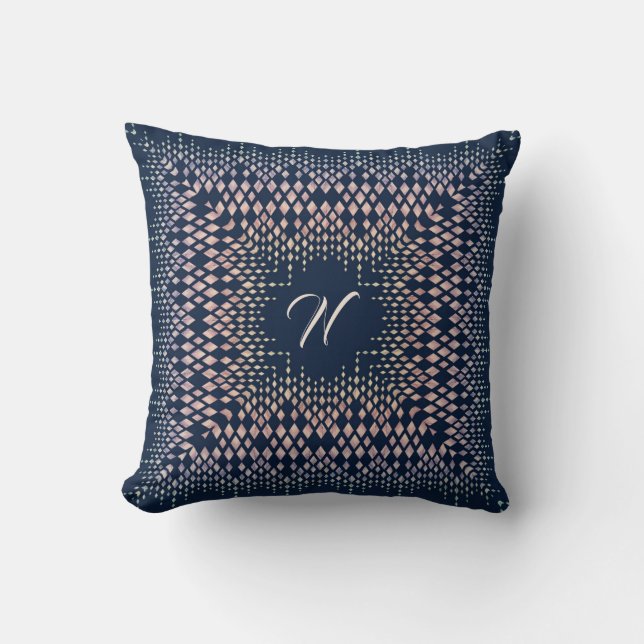 Blue Oriental ornament. Cushion (Front)