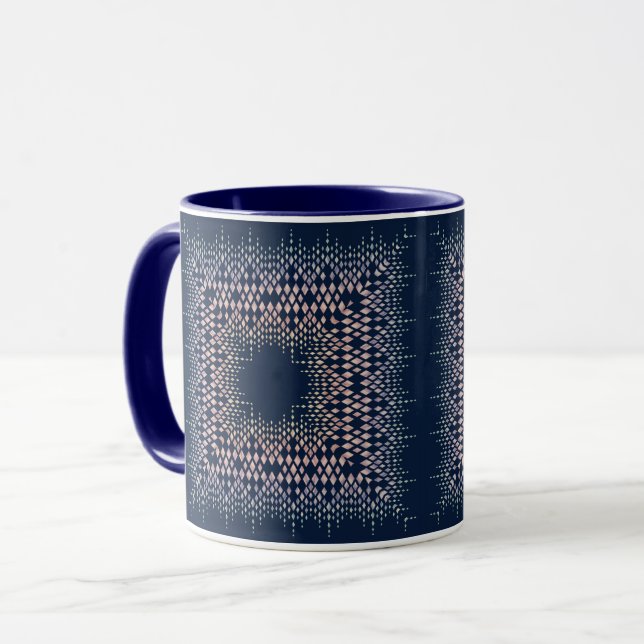 Blue Oriental ornament. Mug (Front Left)