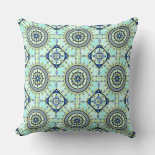 Blue Oriental Pattern Cushion