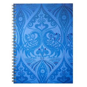 Blue Oriental Peacock Birds Notebook