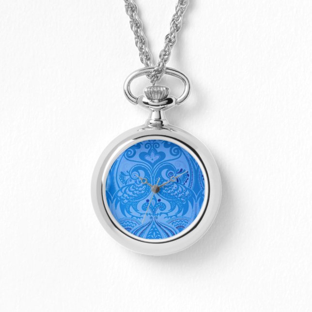 Blue Oriental Peacock Birds Watch (Front)