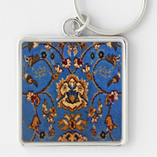 Blue Oriental Rug Key Ring