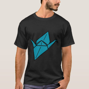 BLUE ORIGAMI SWAN BIRD NO TEXT T-Shirt