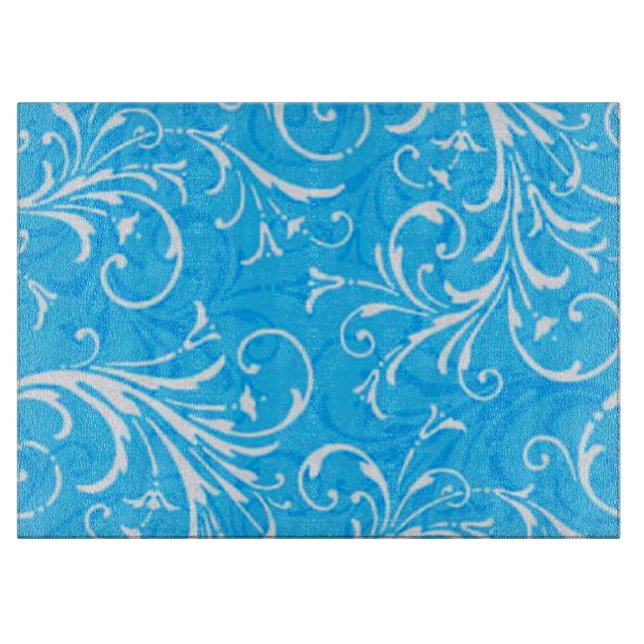Blue Ornamental Cutting Board (Front)