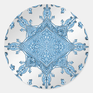 Blue Ornamental Sticker