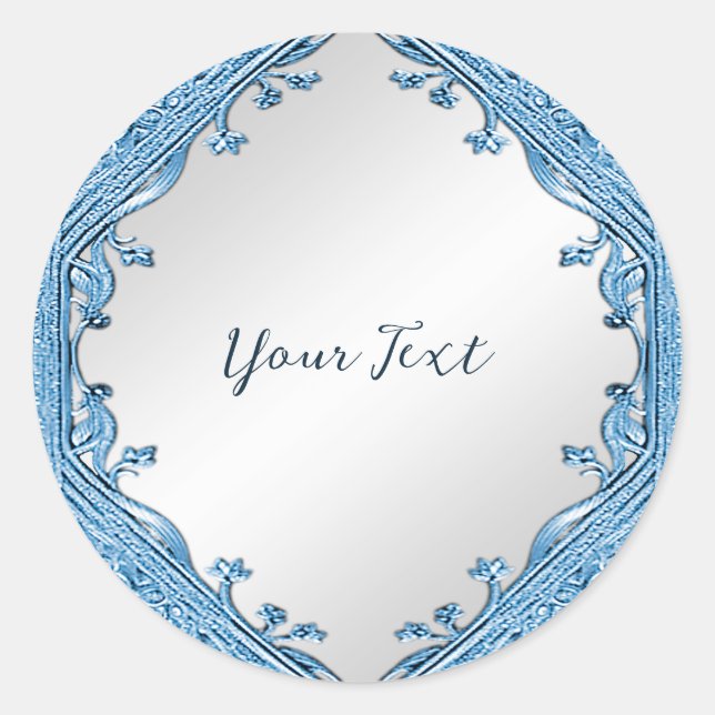 Blue Ornamental Sticker (Front)