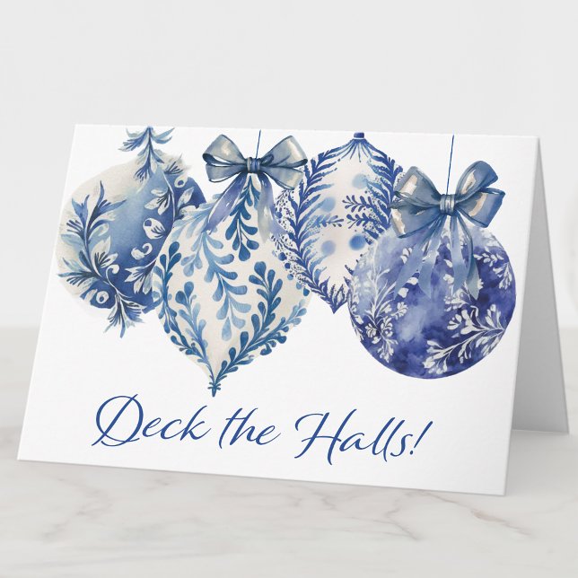 Blue Ornaments Christmas Party Invitation (Creator Uploaded)