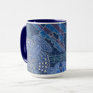 Blue Ornate Mosaic Art, Germany Mug