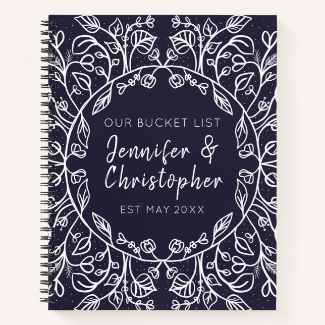 Blue Our Bucket List Couples Keepsake Journal (Front)