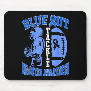 Blue Out Tackle Diabetes Awareness American Footba Mouse Pad