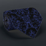 Blue Outline Black Damask Wedding Tie<br><div class="desc">Damask neckties by Leonbience. Need help locating a product or have questions? Message me leonbience@rogers.com</div>