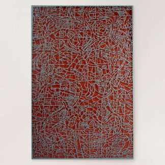 blue over red maze jigsaw puzzle