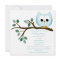 Blue Owl Baby Shower Invitation