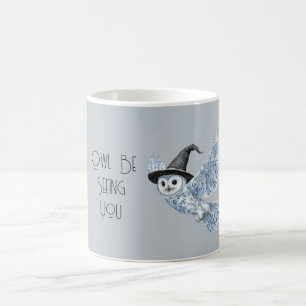 Blue Owl Be Seeing You Halloween Coffee Mug