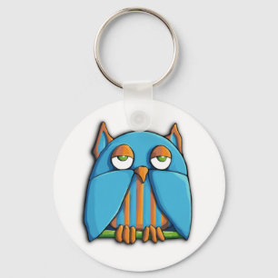 Blue Owl blue Keychain