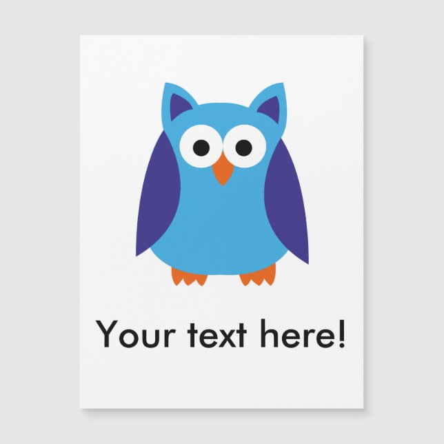Blue owl cartoon (Front)