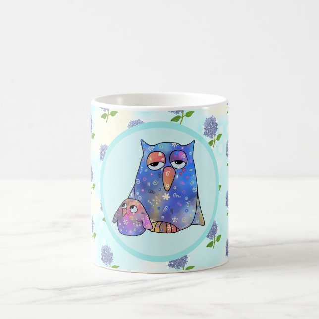 Blue owl  coffee mug (Center)