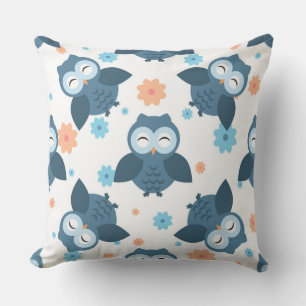 Blue Owl Cushion
