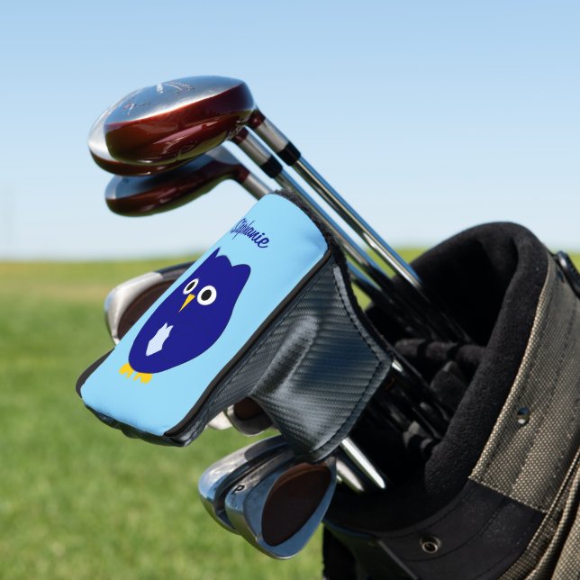 Blue Owl Design Golf Head Cover (In Situ)