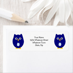 Blue Owl Design Return Address Label