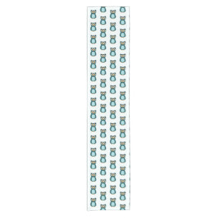 Blue Owl illustration Short Table Runner