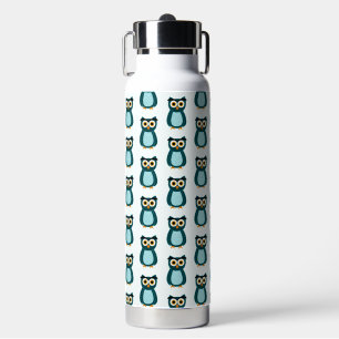 Blue Owl illustration Water Bottle