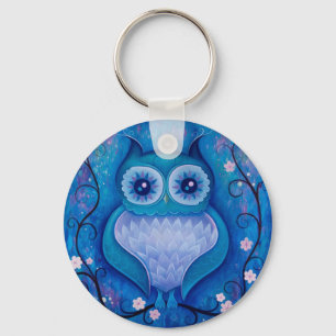 blue owl key ring