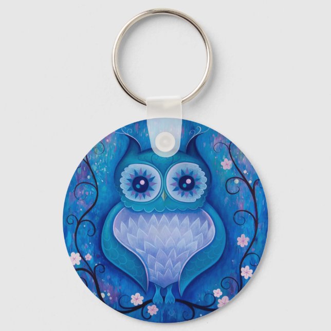 blue owl key ring (Front)