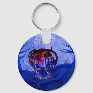 Blue Owl Key Ring