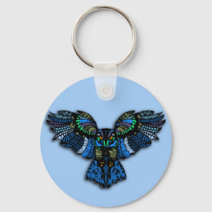 Blue Owl Key Ring