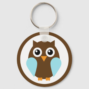 Blue Owl Key Ring
