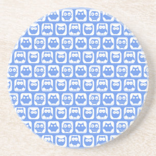 Blue Owl Pattern Coaster