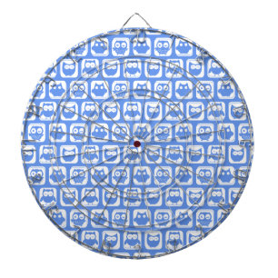 Blue Owl Pattern Dartboard