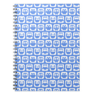 Blue Owl Pattern Notebook