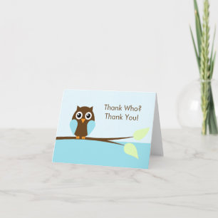 Blue Owl Thank You Cards