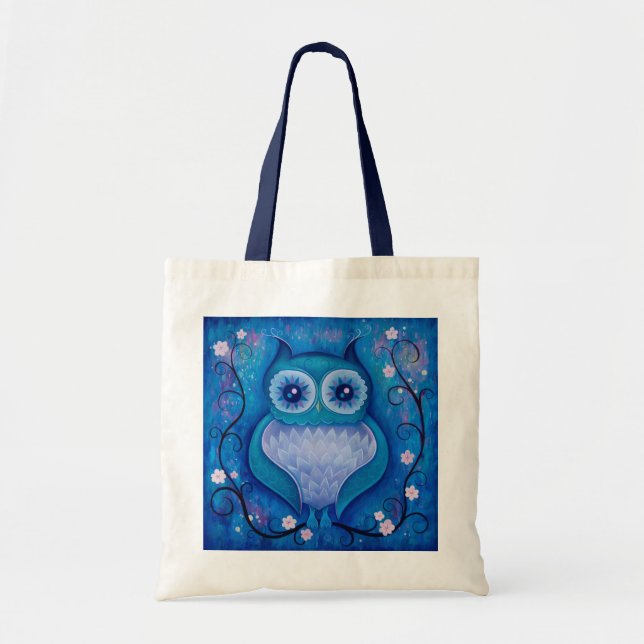 blue owl tote bag (Front)