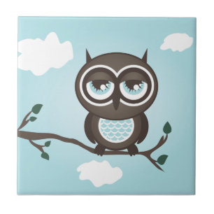 Blue Owl Trivet Tile