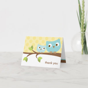 Blue Owls Note Card