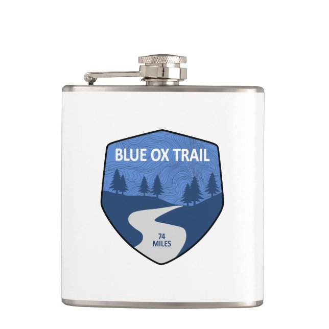 Blue Ox Trail Hip Flask (Front)