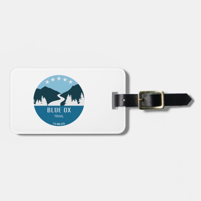 Blue Ox Trail Luggage Tag (Front Horizontal)