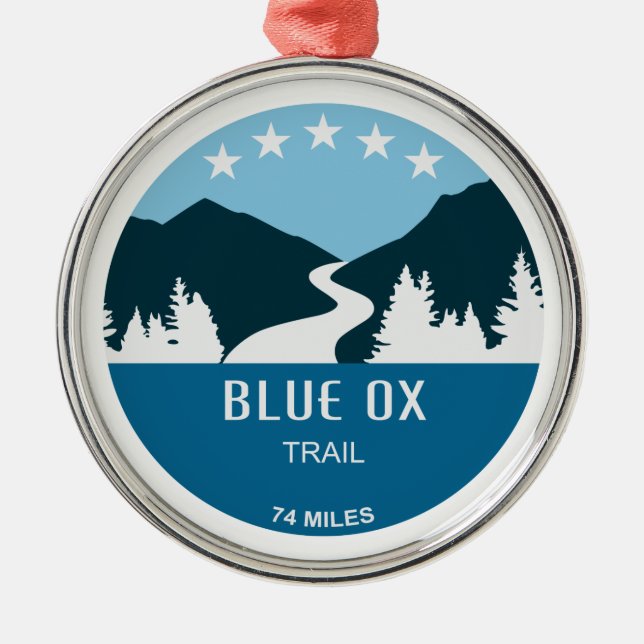Blue Ox Trail Metal Ornament (Front)