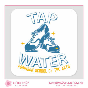 Blue Oxford Tap Dance Shoes Customisable Square Sticker