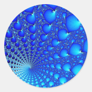 Blue Oyster Spiral Classic Round Sticker