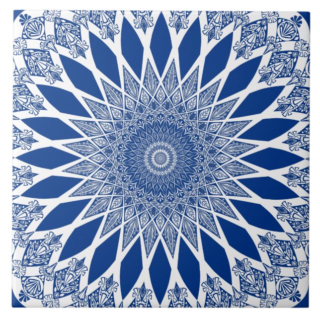 Blue Pacific Tristyns Mandala Ceramic Tile (Front)